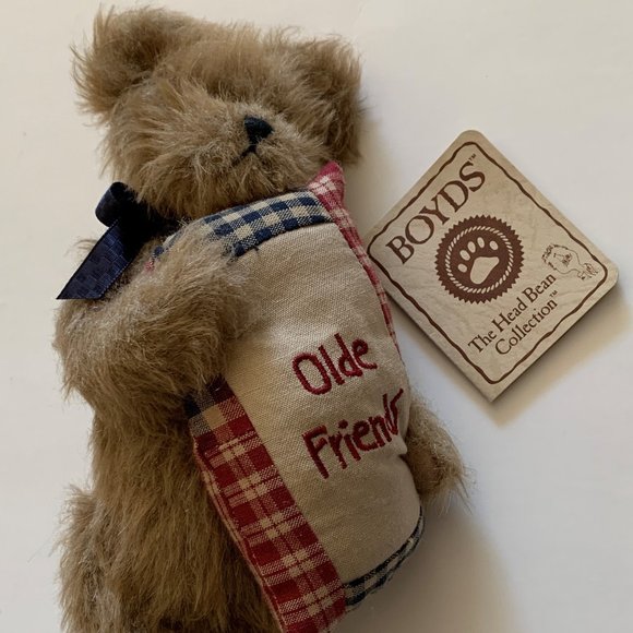 Vintage Boyds Bears "Bea A. Goodfriend" Bear Plush Olde Friends Pillow & Tag 8" - Picture 2 of 10